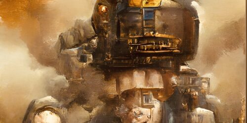人の顔のようなものの上に機関車のようなものが描かれているイラスト