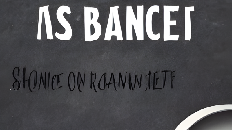 白い文字で“balnce as bancet”と書いてあるイラスト