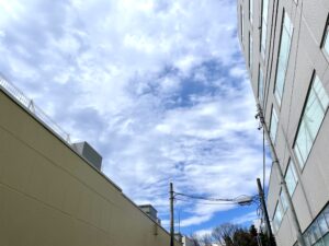 青空とビルの写真