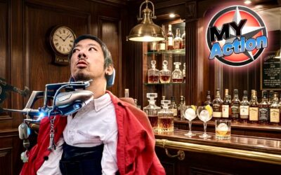 AIで作った、BARにいる僕の画像